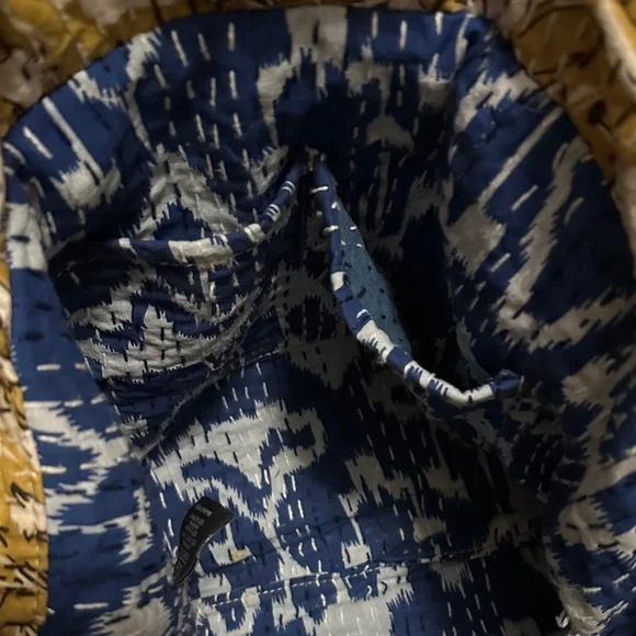 Myra Floral Patterned Tote Bag with Brown Accents - Picture 6 of 7